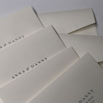 Personalised wedding envelopes