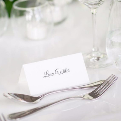 Folded place card printing