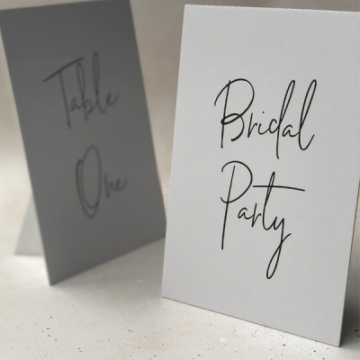 Bridal party sign