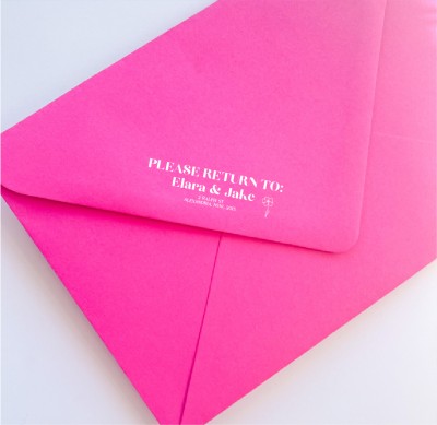 Hot pink envelope