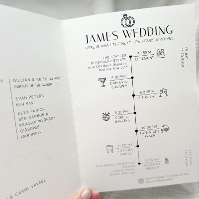 Wedding program