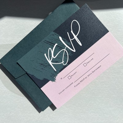 RSVP card and envelope